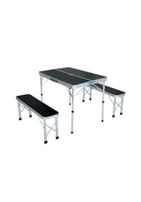 Akord - Roi Campinggarnitur mit Tisch und 2 Bänken - grau