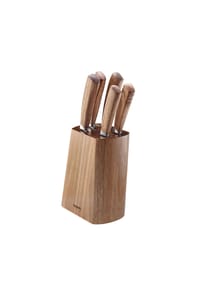 kuppels - 5-tlg. Messerblock 5-teilig Wood - braun