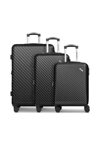 CHECK.IN® Paradise 2.0 - Paradise 2.0 4 Rollen Kofferset 3-teilig mit Dehnfalte - black