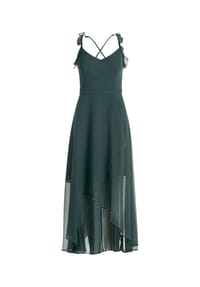 Vera Mont - Abendkleid mit Volant - Dark Fuchsia