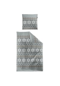 irisette® - Feinbiber Bettwäsche Set Panda 8621 - 20 jade