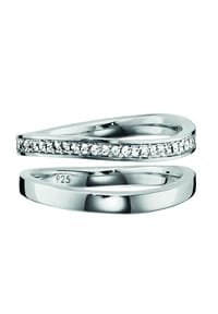 caї - Ring 925/- Sterling Silber 28 Topas 0,112ct - weiß