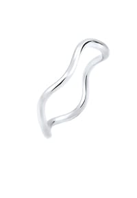 elli. - Ring Wellen Minimal Geo 925 Sterling Silber - Gold
