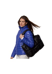 JILANI - Damen Lederjacke Steppjacke Lammnappa blau - blau