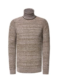 RUSTY NEAL - Rollkragenpullover im angesagten Strickdesign - Schwarz