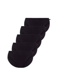 BeeDees® - Damen Taillenslip Rock'n'Roll Tai (5-er Pack) aus Baumwolle - schwarz