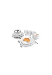 SÄNGER Porzellan Geschirrset Bilgola - Bilgola - Weiß - Kaffeetassen Set 12-teilig
