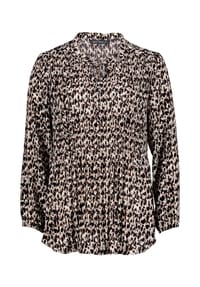 BETTY BARCLAY - Schlupfbluse mit Plissee - Beige/Schwarz