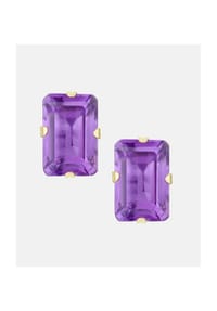 VANLERÉ - Ohrstecker, mit Amethyst, 375 Gelbgold - gold