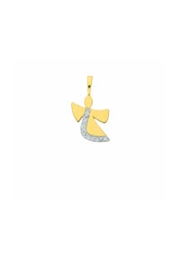 Adelia's - Damen Gold Schmuck 585 Gold Anhänger Engel mit Zirkonia - gold