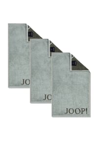 JOOP! - Gästetuch Classic Frottierkollektion, 3er Pack - 30x50 cm, Walkfrottier - Anthrazit