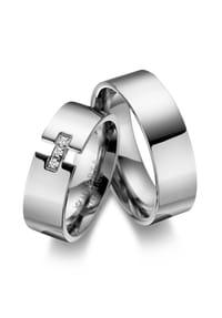 MARRYA - MARRYA MARRYA Titan Ringe Trauringe Eheringe Partnerringe - Damen Ring - silber