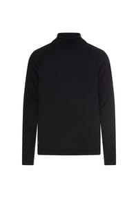 camel active - Rollkragen-Pullover aus reiner Baumwolle - Schwarz