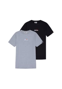 ellesse - Herren T-Shirt 2er Pack - OLLIO 2, Kurzarm, Rundhals, Logo, Baumwolle, einfarbig - Dunkelblau