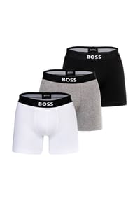 BOSS - ONE Boxer Brief, 3er-Pack, Logo-Bund, für Herren - 001 BLACK