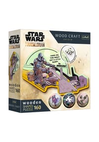Trefl - Holz Puzzle Star Wars - Grogu and Mandalorian, 160 Teile - 
