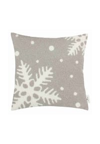 TOM TAILOR - Zierkissenhülle WINTER FLAKE - Grau