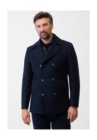 RICANO - Herren Cabanjacke Vincenzo aus Wolle - Schwarz
