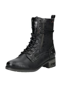 MUSTANG® - Lederimitat/Textil Stiefelette - Schwarz