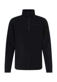 moorhead - Fleeceshirt "Joel", Stehkragen, Logo-Stickerei, für Herren - 19-3911 BLACK BEAU