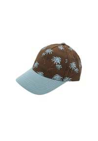 maximo® - KIDS BOY-Cap Palme Metallverschluß - braun