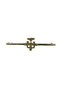 OSTSEE-SCHMUCK® - Brosche , Hiddensee 15 x 13 mm , Silber 925/000, vergoldet - gold