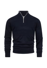 KRONSTADT - Strickpullover KSHannes Half-Zip - Charcoal Mix