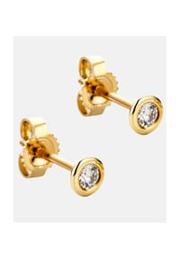 Diamant L'eternel - Ohrringe, mit 0.1 ct Diamant, 333 Gelbgold - gold