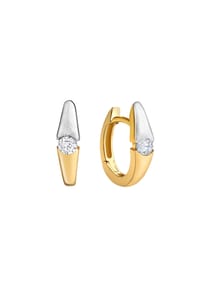CELESTA® - Damen Creolen, 375er Gelbgold - BICOLOR