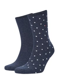 TOMMY HILFIGER - Classic Socken, 2er-Pack, Punkte-Design, für Damen - 001 BLACK