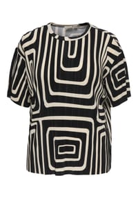 ONLY CARMAKOMA - T-Shirt, plissiert, für Damen - 177911001 BLACK