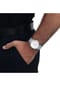 amor Quarzuhr für Damen und Herren, Unisex IP Silber | Apfelleder Bild 3