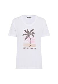 olsen - T-Shirt, U-Ausschnitt, für Damen - 10000 WHITE
