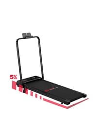 HOME FITNESS CODE - Flaches Laufband T2, LED-Display, kompakt & leise, Zuhause, Trainingsmatte, Schwarz - 