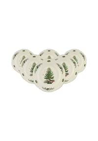 Seltmann Weiden Speiseteller Marieluise Weihnachten ø 25,3 cm 6er Set weiß-grün - MARIELUISE WEIHNACHTEN - weiß-grün