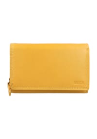 Mika - Geldbörse Leder 15 cm - gelb
