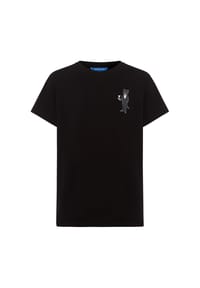 CAT by manii'ta lacitta - Schwarzes T-Shirt mit Dandy-Katze - schwarz