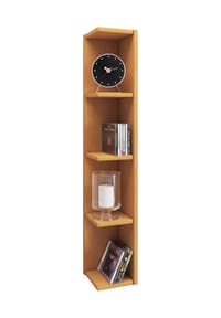 VCM. - Holzregal stehend | platzsparendes Regal | Maße: H. 97 x B. 15 x T. 17 cm | Elegantes Regal stehend | Aufbewahrungsregal | Bücherregal - Honsa - Anthrazit / Honig-Eiche