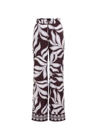olsen - Hose mit Bordürensaum - Dark Brown