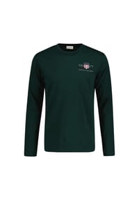GANT - Herren Langarmshirt - REGULAR MEDIUM ARCHIVE SHIELD, Longsleeve, Baumwolle - Blau