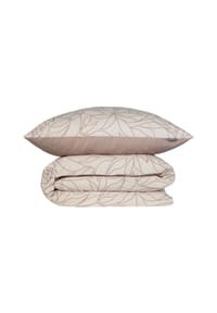 SCHIESSER - Bettwäscheset Leaves - Renforcé - 2-teilig - Taupe