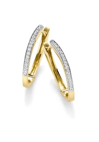 Adelia's - Adelia's Neuheit 2026 - Creolen Ohrringe 13,4 x 19,7 mm aus 333 Gelbgold mit Zirkonia - gold