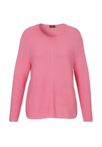 VIA APPIA -DUE- - Pullover mit quergestreifter Rippstruktur - pink
