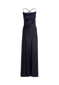 Vera Mont - Abendkleid mit Wasserfallausschnitt - Dusty Slate