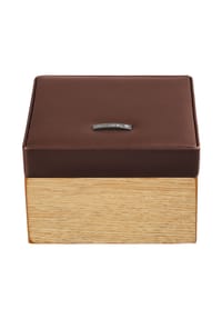 WINDROSE - Schmuckkästchen, Leder/Holz - 2 BRAUN