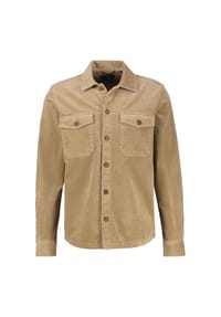 LERROS - Maskulines Herrenhemd aus Cord mit Stretchanteil - GRAVEL BEIGE