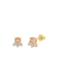 NOELANI - Ohrstecker für Damen, 925 Sterling Silber, Zirkonia synth. - Gold