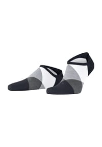 Burlington - Clyde Sneakersocken, Rauten-Muster, für Herren - 3002 BLACK