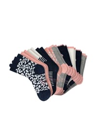 SCHIESSER - Mädchen Socken, 10er Pack - "Legwear Kids", Muster, Baumwolmischung - Blau