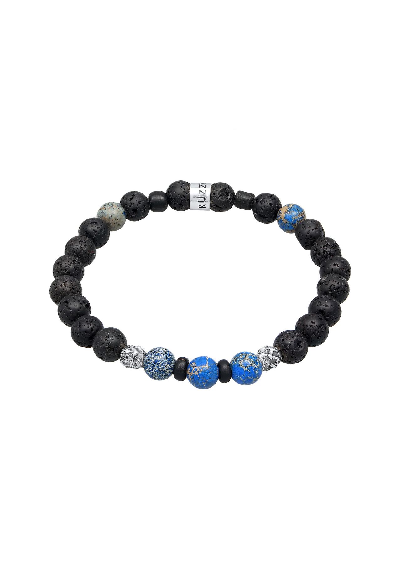 KUZZOÍ Armband Herren Lava Achat Edelstein Bead 925 Silber | GALERIA